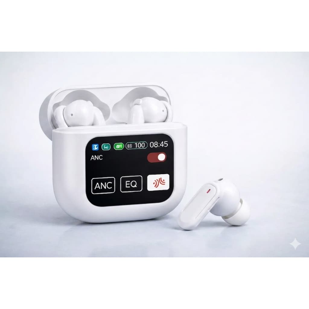 Fone De Ouvido Bluetooth 5.4 Wireless Com Display On Tws36 Branco