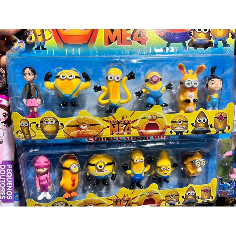 cartela minions filme 2 - bonecos mini minions envio imediato