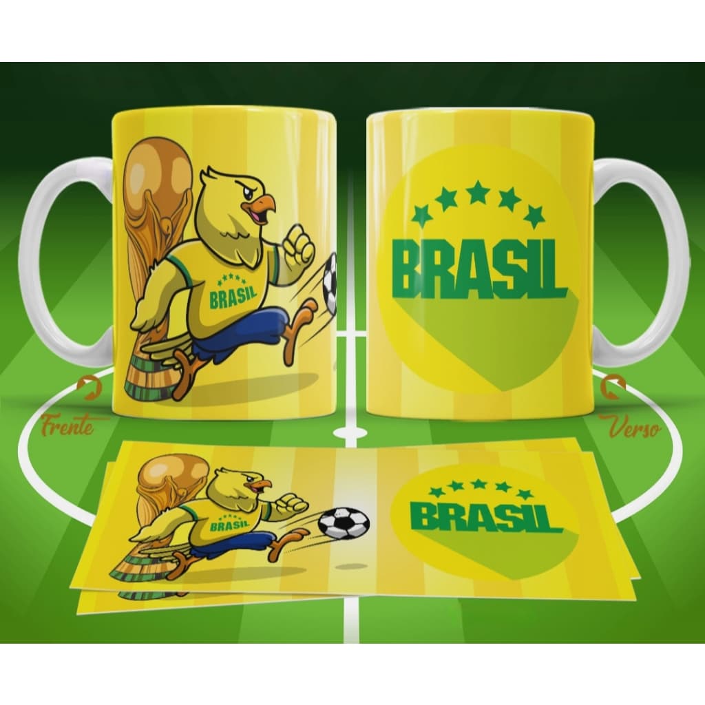 Caneca Personalizada Copa do Mundo Canarinho Brasil