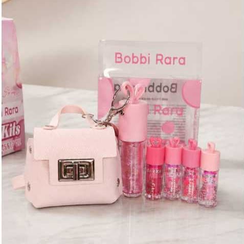 Kit 5 Gloss e uma bolsinha chaveiro!! Bobbi Rara Shiny Lips – 1 Gloss Grande + 4 Minis + Bolsa Exclusiva