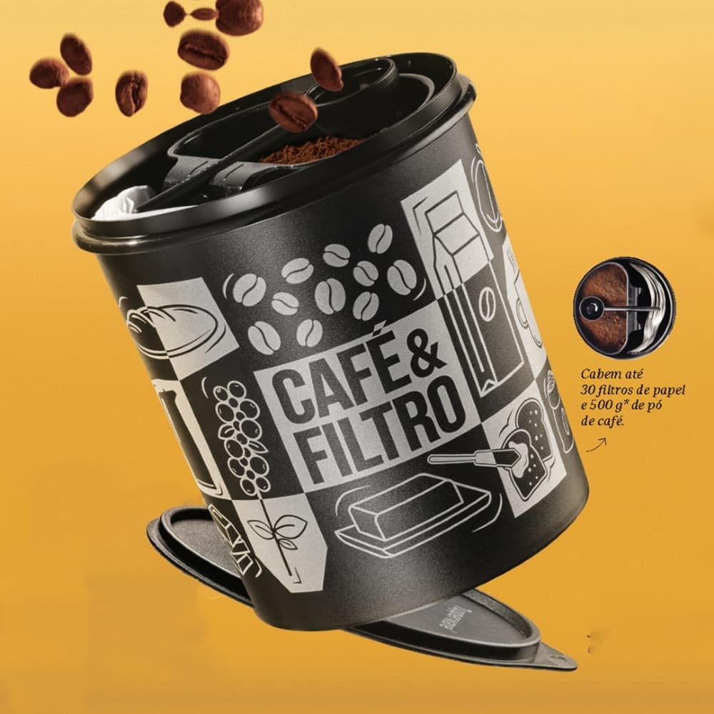 Tupperware Caixa Café e Filtro Pob Box