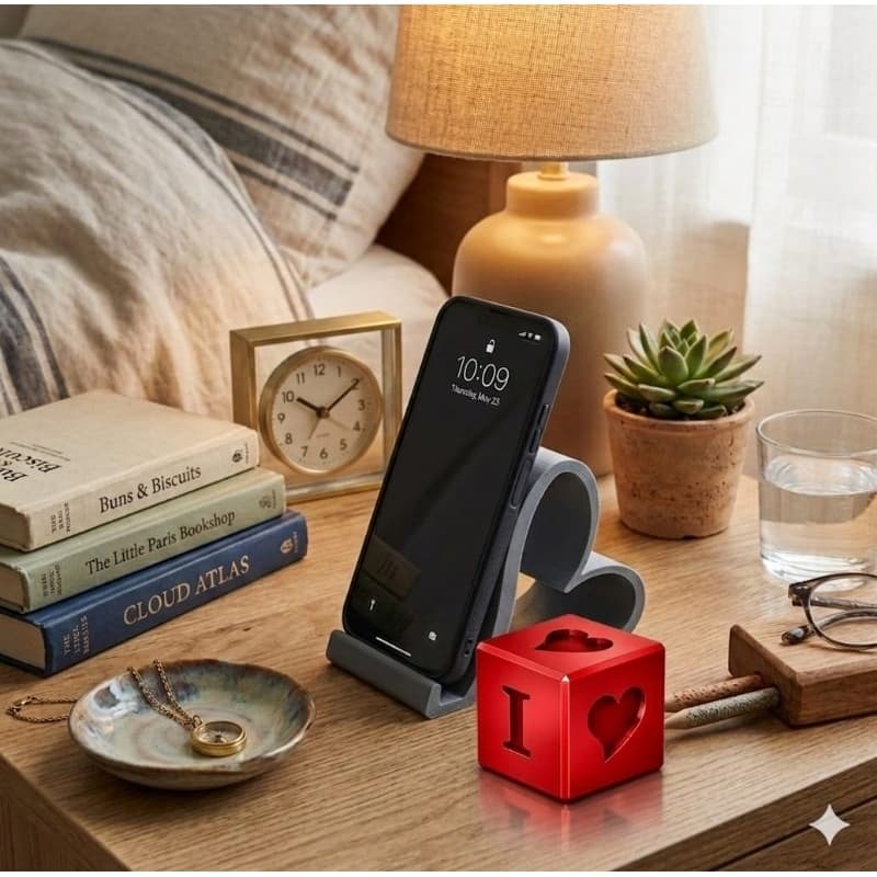 Porta Celular Criativo De Mesa E Cubo Decorativo Organizador