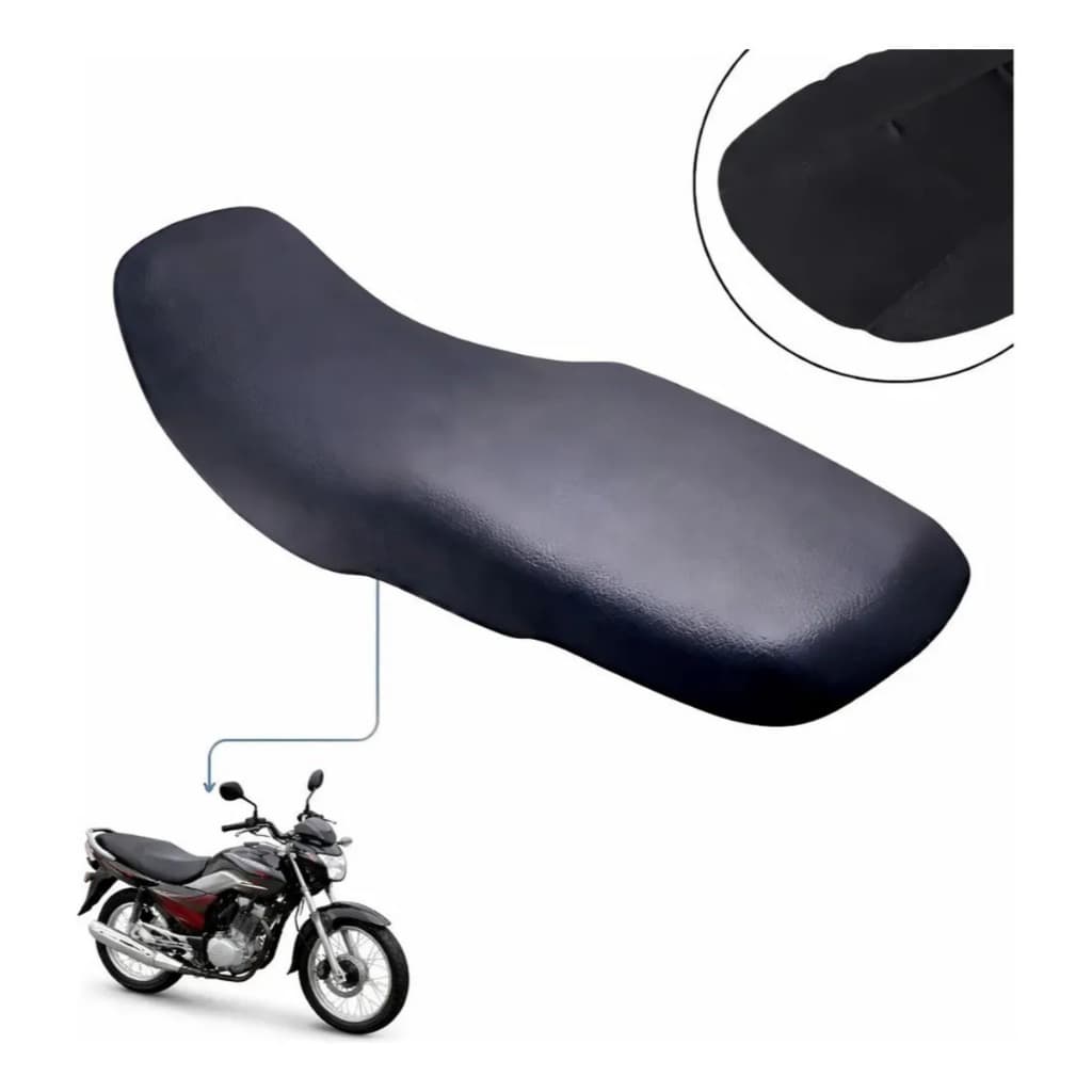 Capa Banco Moto Honda Cg 125 150 160 Fan Titan Start Cargo 2014 A 2026 Lisa Preta