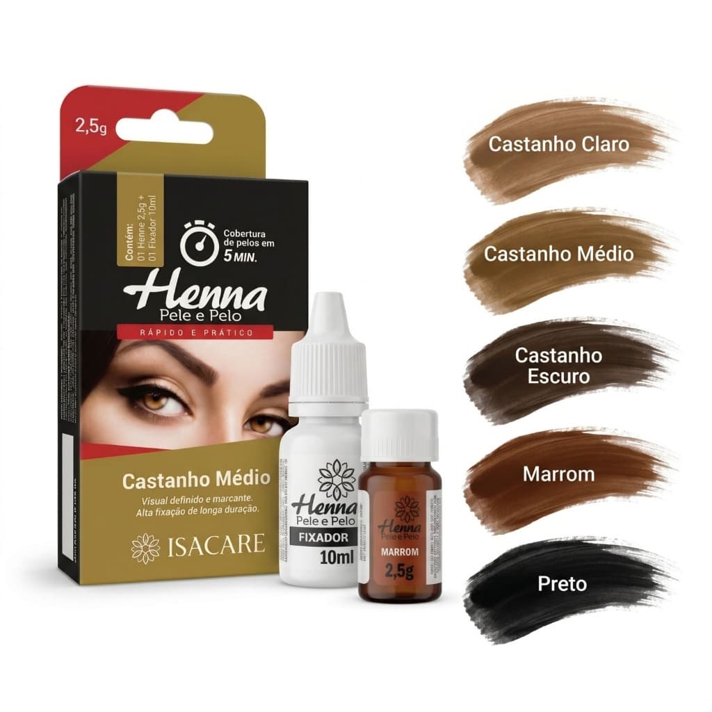 Henna (Rena) Profissional Sobrancelhas Isacare 10mL