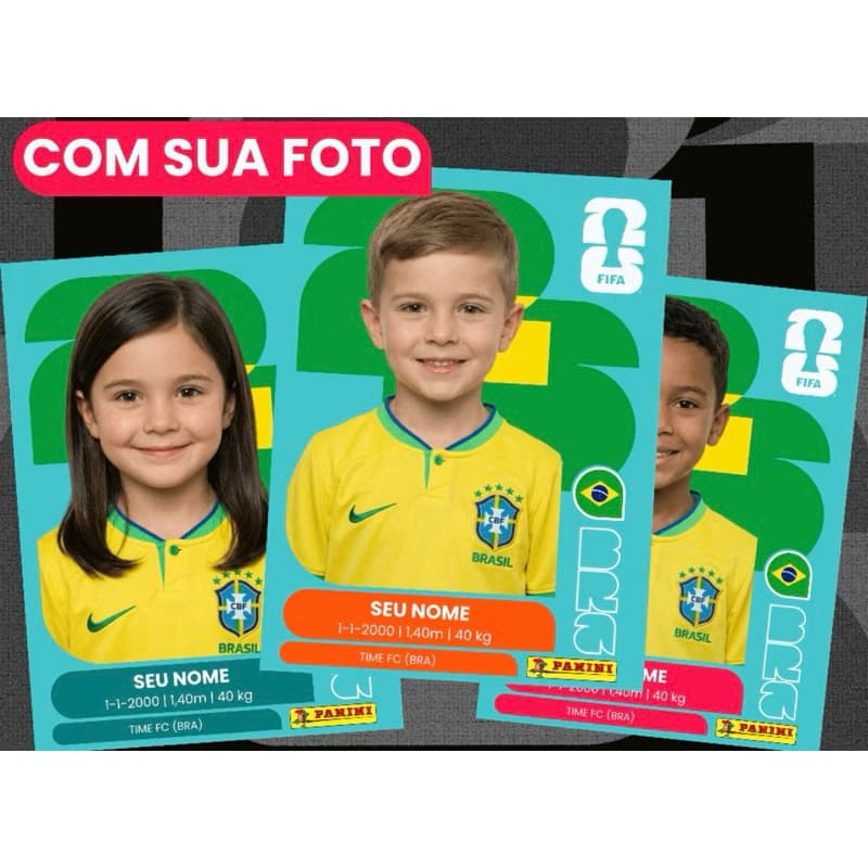 Figurinhas com sua FOTO personalizada BRASIL
