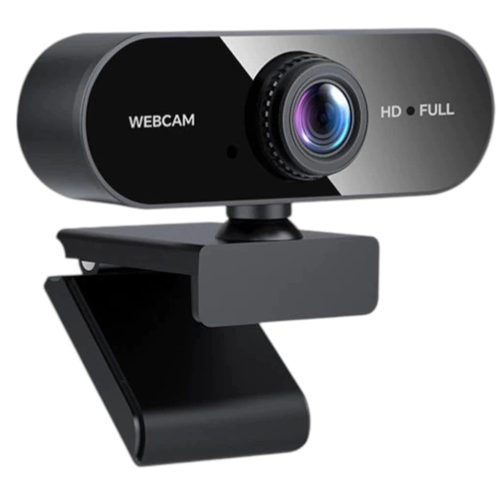 Webcam Computador câmera Full HD Com Microfone 2MP USB Plug Play p/ Home Office