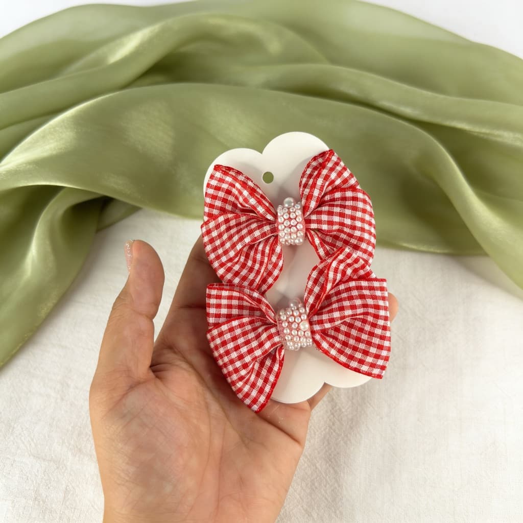 Laços de cabelo Infantil Ideal para Festa Junina Xadrez Junino
