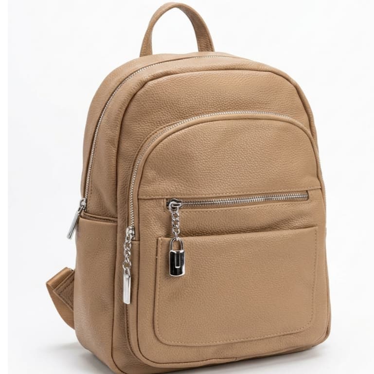 Mochila Feminina Casual Elegante com Chaveiro de Cadeado Premium