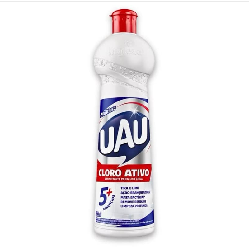 Limpador Multiuso UAU Cloro Ativo 5 em 1 500ml Limpeza Profunda