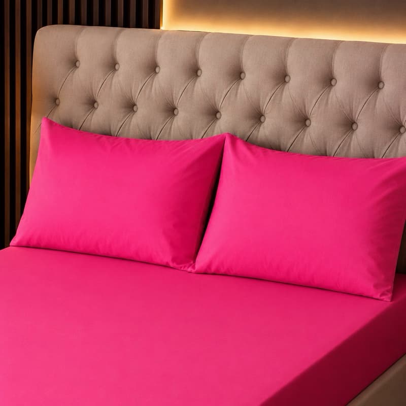 kit 02 fronhas com zíper - Cor pink 100% algodão