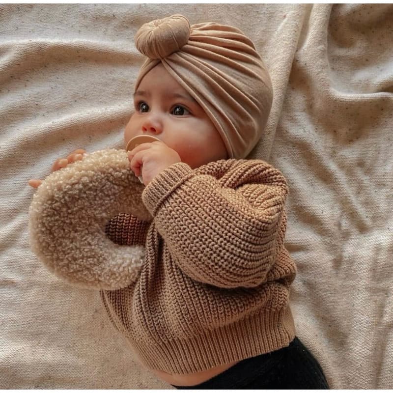 Turbante de Bebê Menina Alícia / Acessório de Cabelo Menina / Faixa de Cabelo Infantil (RN-06 MESES)
