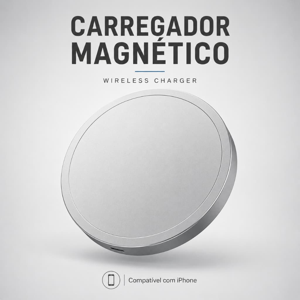 Carregador Magnético Sem Fio MagSafe Wireless Charger iPhone