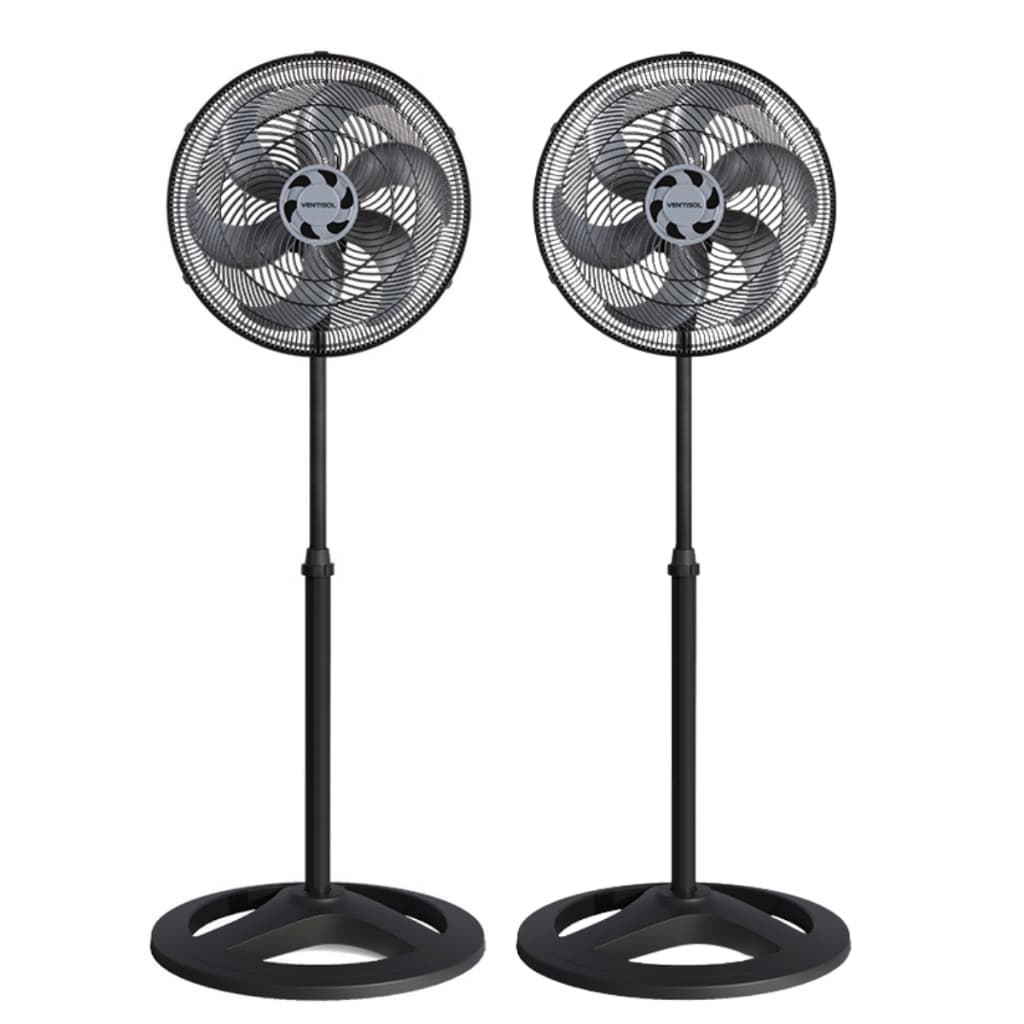 Ventilador de Coluna Ventisol Turbo 6P 50cm Preto 220V Unidade ou KIT 2