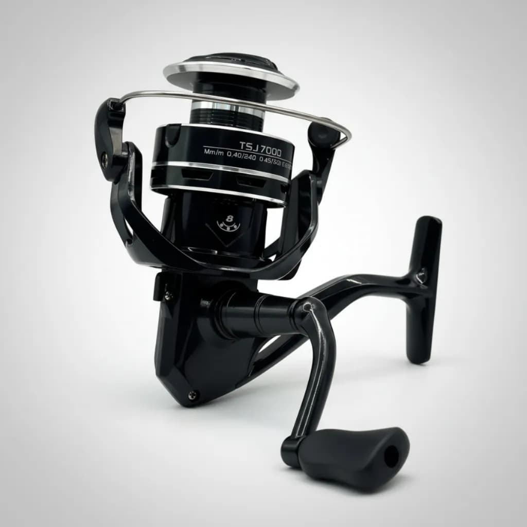 Molinete Tsj7000 8 Rolamentos 20kg Preto Direito/esquerdo