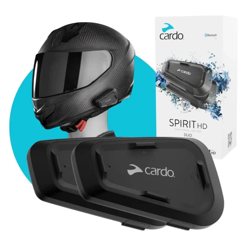 Intercomunicador Moto Cardo Spirit Hd Duo 2 Unidades