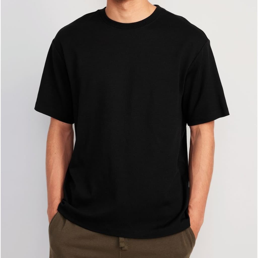 Camiseta Preta Lisa Masculina 100% Algodão Confortável Moda Urbana