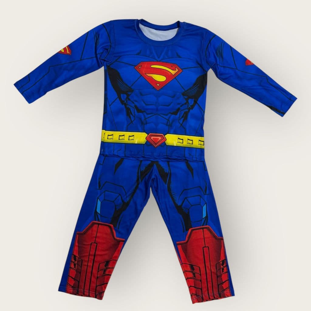 Pijama Infantil Super Man Fantasia Temática Super Man Conjunto Camiseta Calça Infantil Masculina Heróis