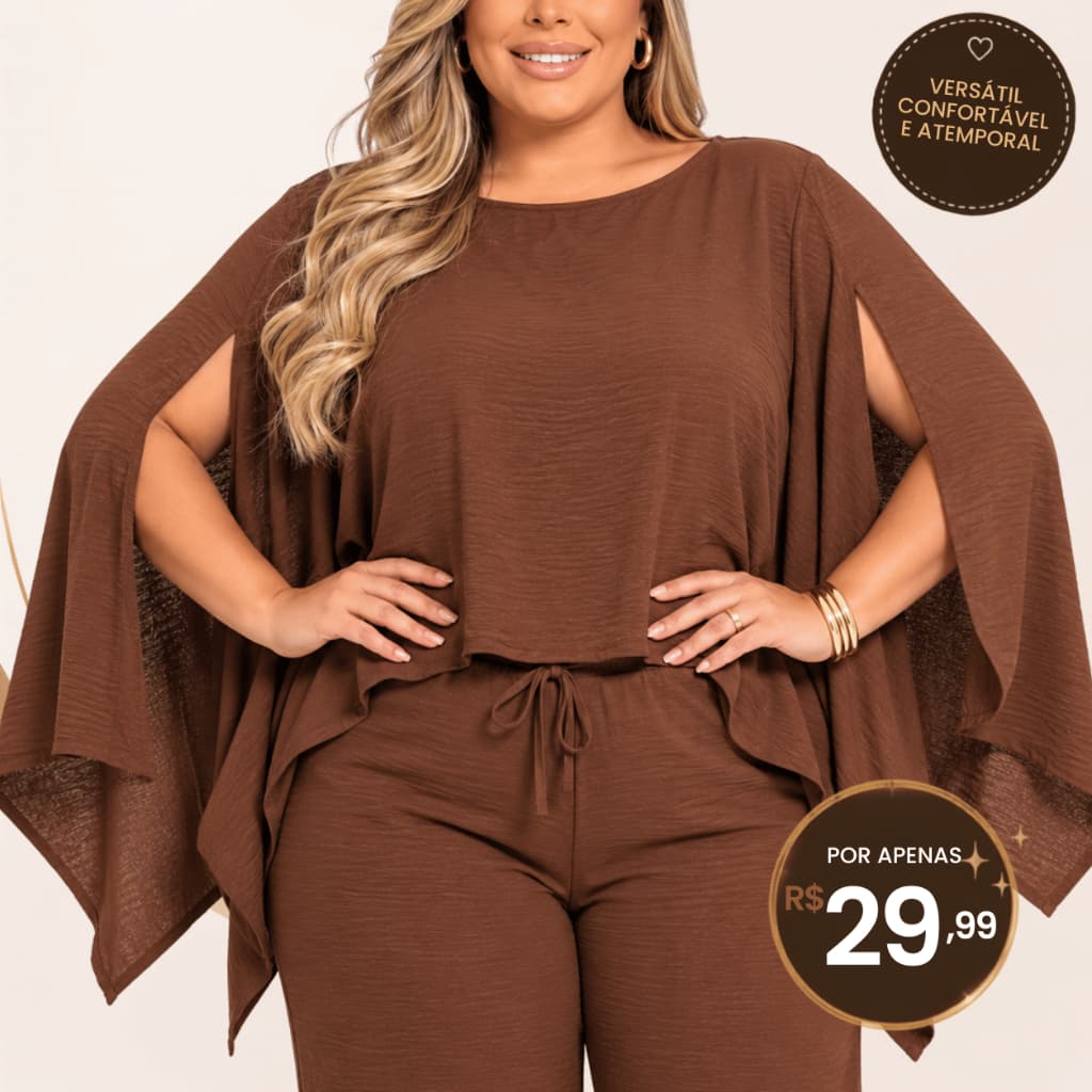 Blusa Bata Plus Size Multiformas 3 em 1 – Versátil, Moderna e Confortável