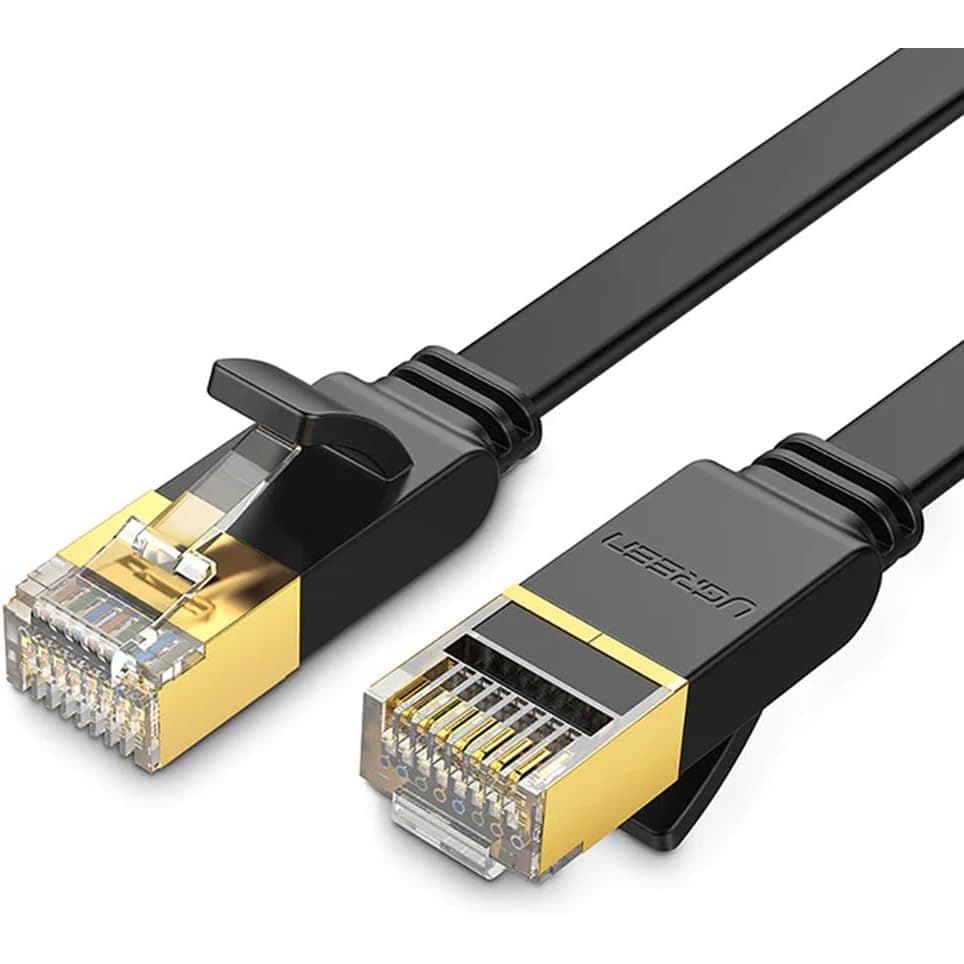 Cabo de Rede Cat 7 U/Ftp 2 Metros Design Flat Alta Velocidade 10Gbps P/N:11261