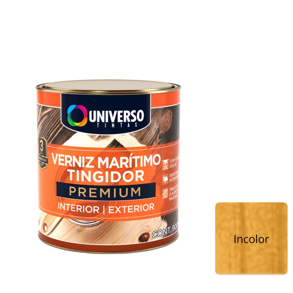 Verniz Marítimo Universo 225ml com Acabamento Brilhante e Resistente