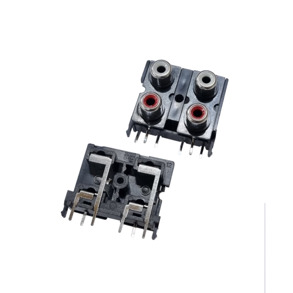 Tomada Rca Av 4-8, 4-7 Vermelha e branca Conector 90° PCI