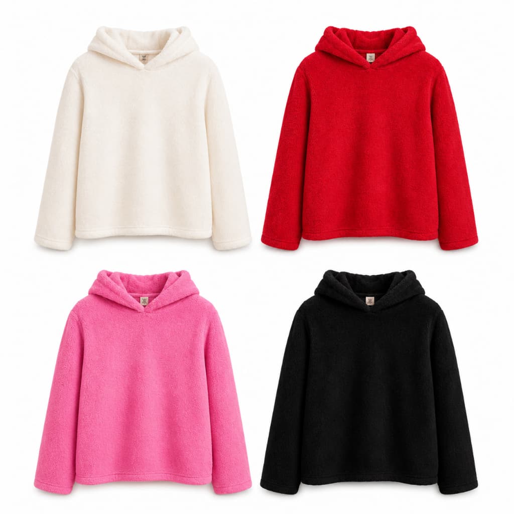 Blusa de Frio Feminina Capuz Tamanho Único Moletom Algodão Casaco