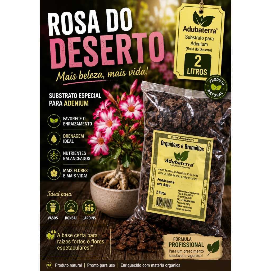 SUBSTRATO ROSA DO DESERTO PRONTO PARA O USO