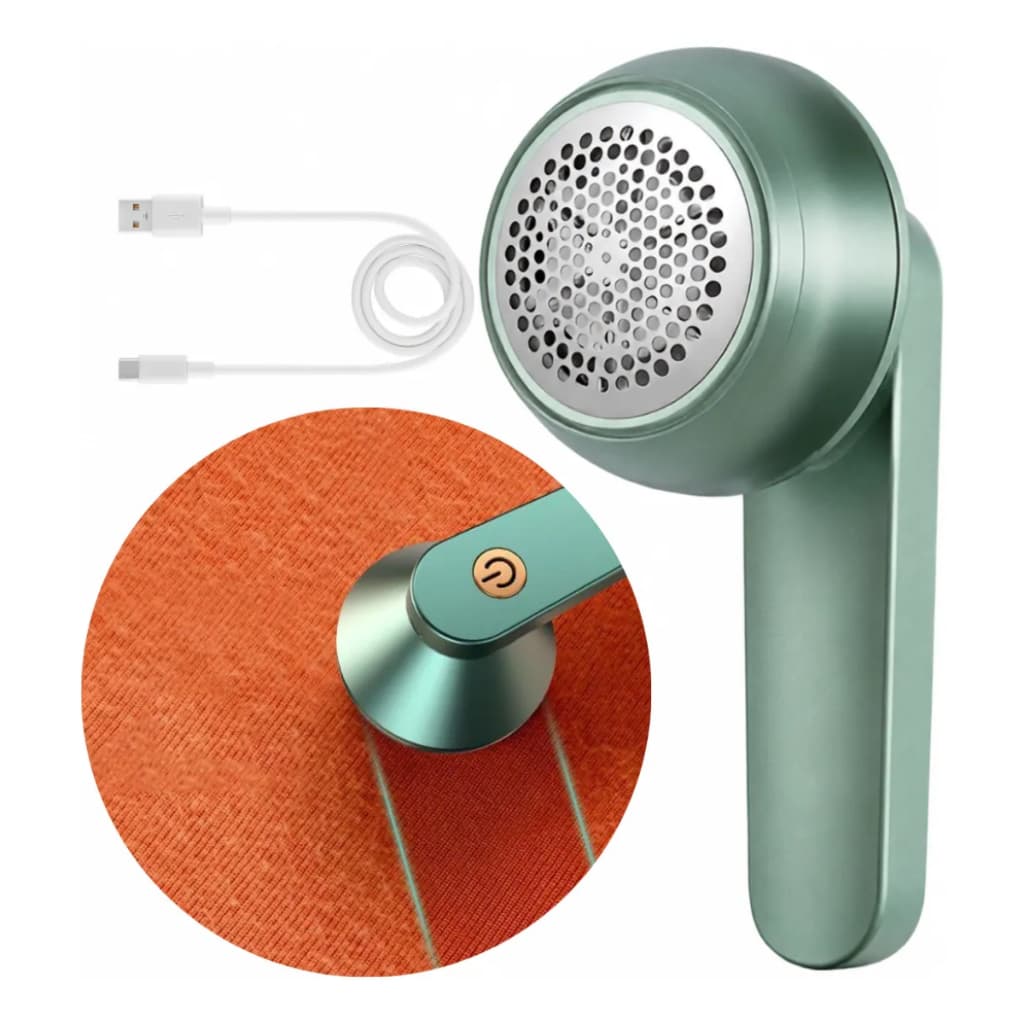 Papa Bolinha Usb Profissional Recarregável Tira Pelos Roupas Verde 127/220v