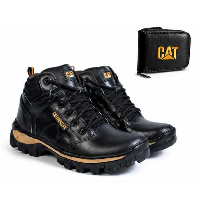 Bota Masculino Couro com CA Adventure Segurança Botina Reforçado