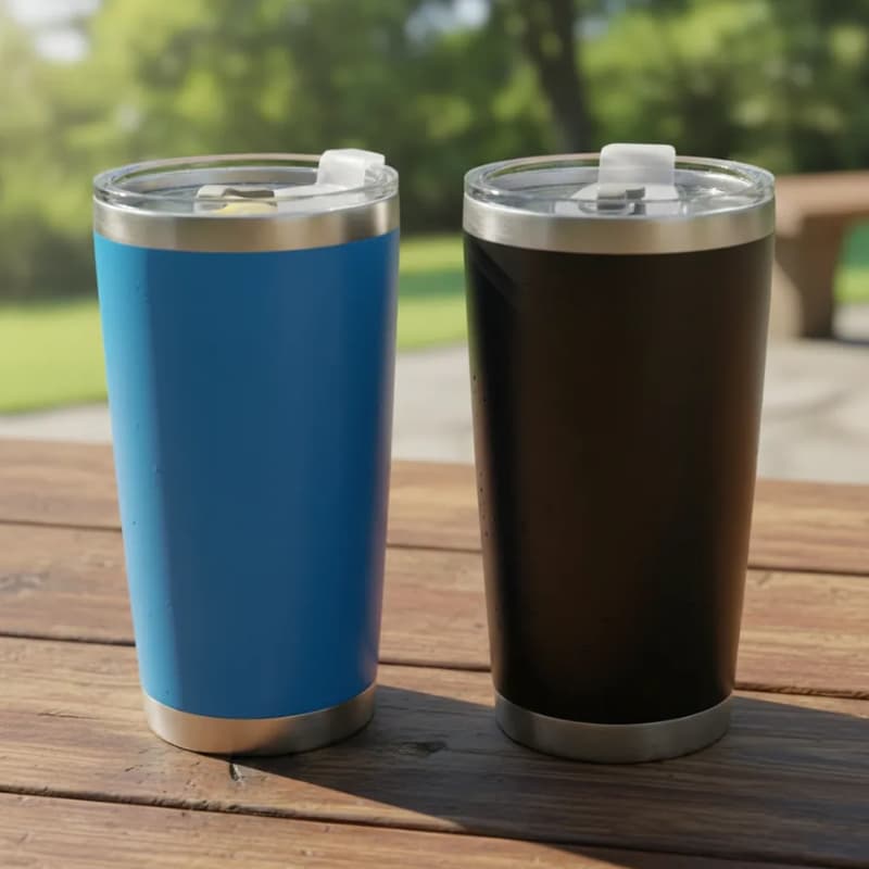 Copo Térmico Inox 600ml com Tampa Acrílica Mantém a Temperatura Quente e Gelado