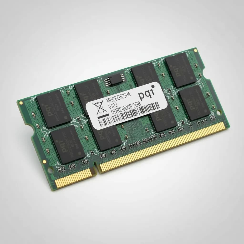 Memória RAM Original PQI Power Quotient International 2 GB DDR2 800S 800 MHz para Notebook Laptop All-In-One PC