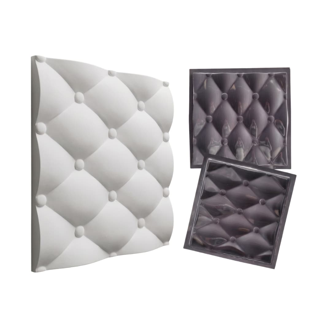 Molde Forma Gesso Modelo Paded 3D 37x37 Grande Revestimento Parede ABS