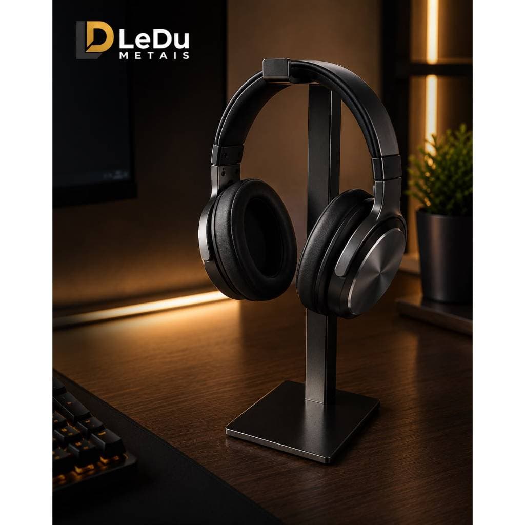 Suporte para Fone de Ouvido 100% Metal Reforçado Mesa Gamer