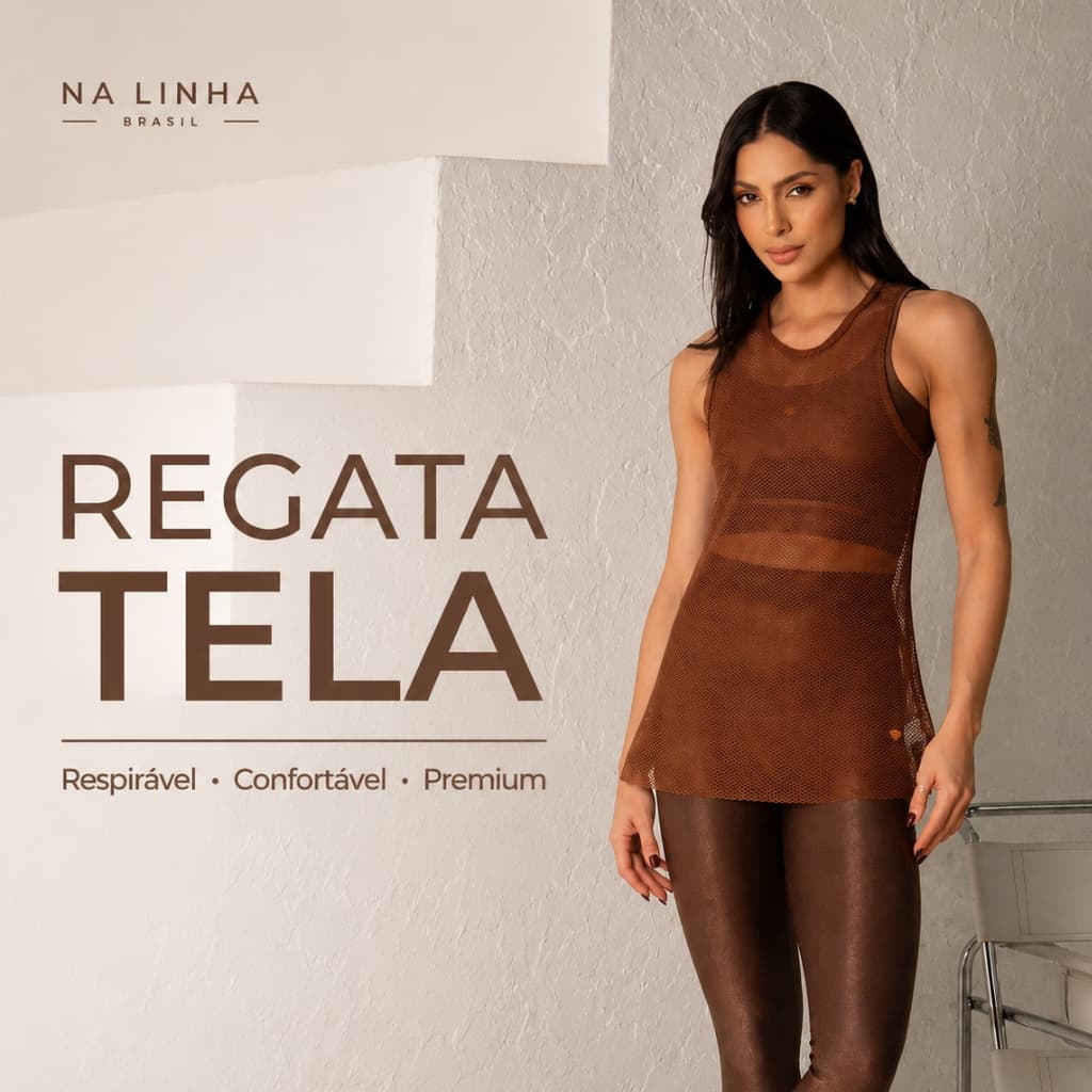 Regata Feminina Tela de Poliamida Arrastão Feminina Academia