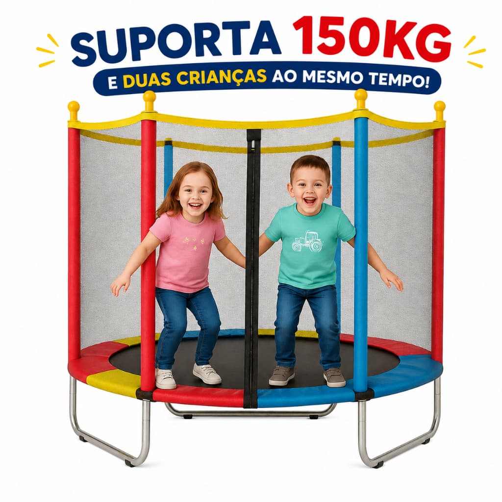 Cama Elástica Pula Pula Infantil Trampolim 1,40m Até 150kg