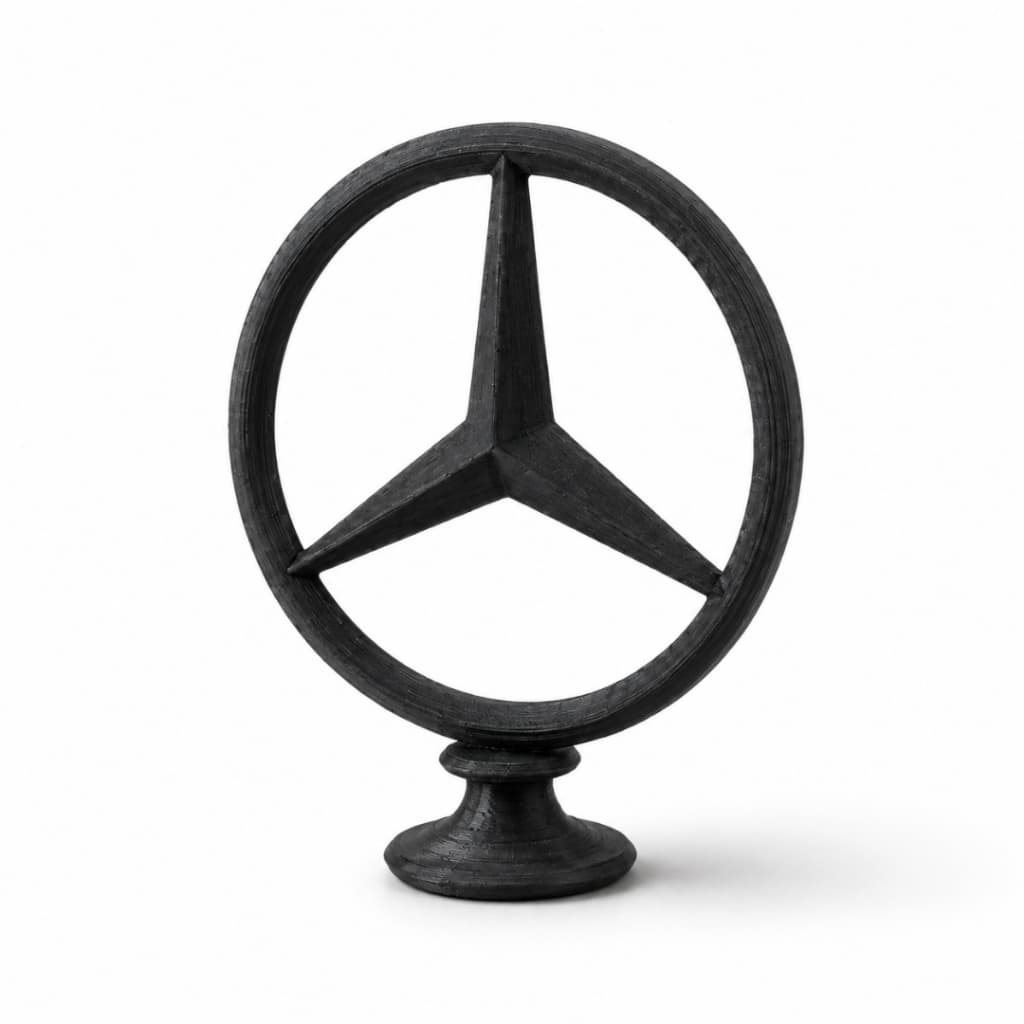 Símbolo Mercedes-Benz 3D Decoração Automotiva Luxo