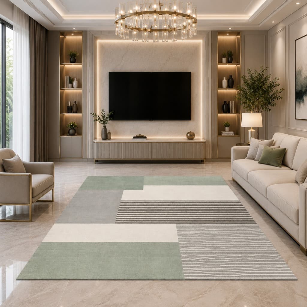 Tapete Sala Grande 3x2 Estilo Sofisticado Premium Antiderrapante