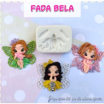 Molde de Silicone/Biscuit - Fada - Artes da Cris