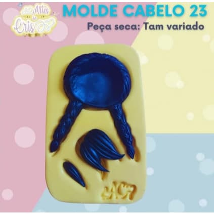 Molde de Silicone/Biscuit - Cabelo - Artes da Cris