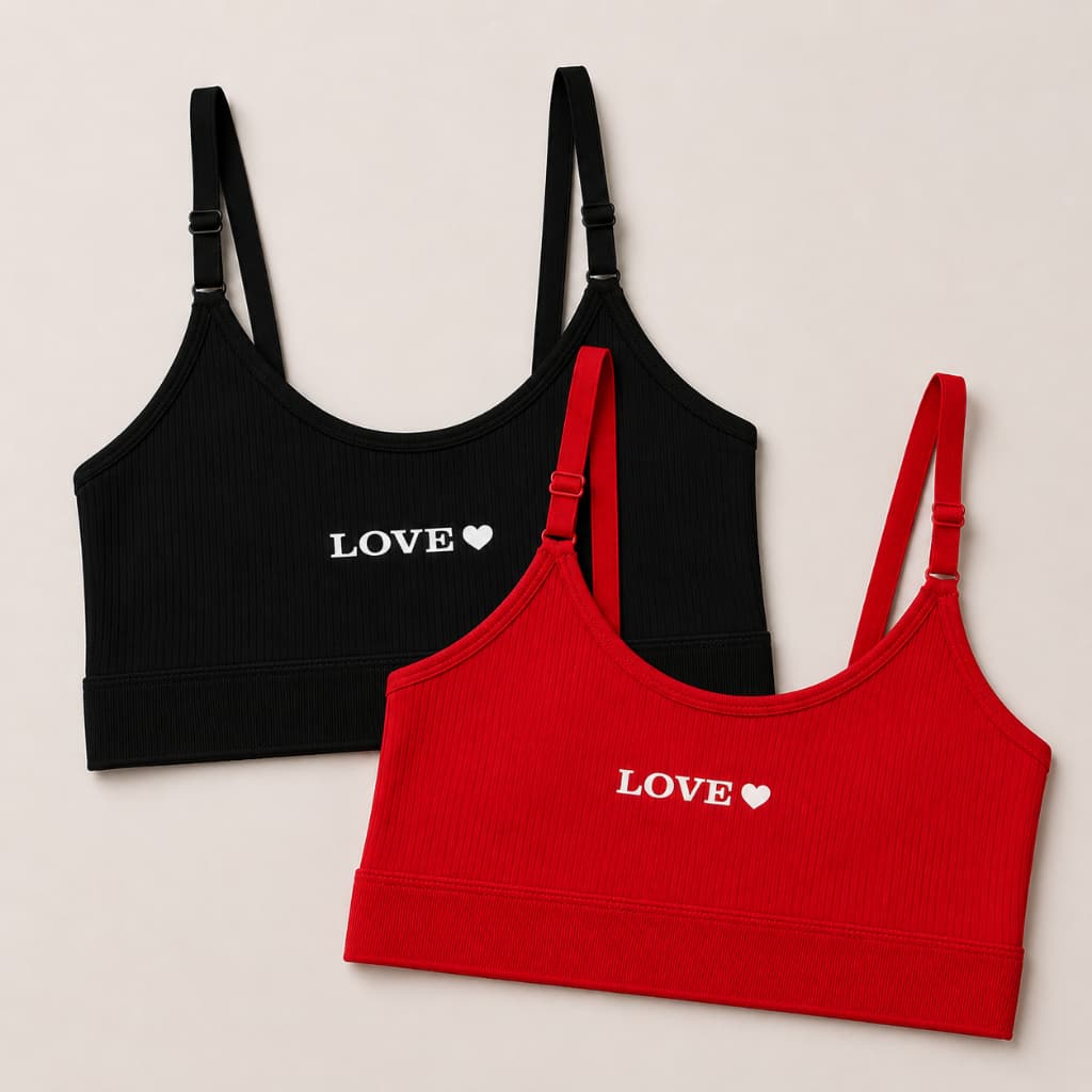 Kit 5 Top Canelado Sem Bojo Academia Alça Ajustavel Moda Fitness Sutia Feminino Sem Aro