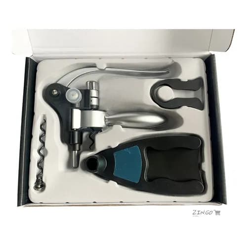 Kit Abridor De Vinho Profissional Saca Rolhas Com Acessórios Luxo e Alta qualidade