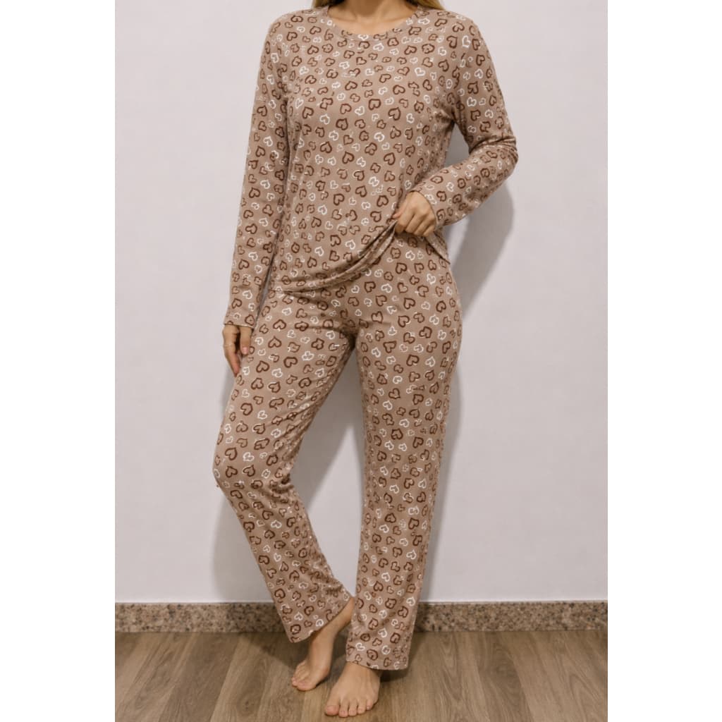 Pijama feminino manga longa roupa de dormir conjunto mulher longo