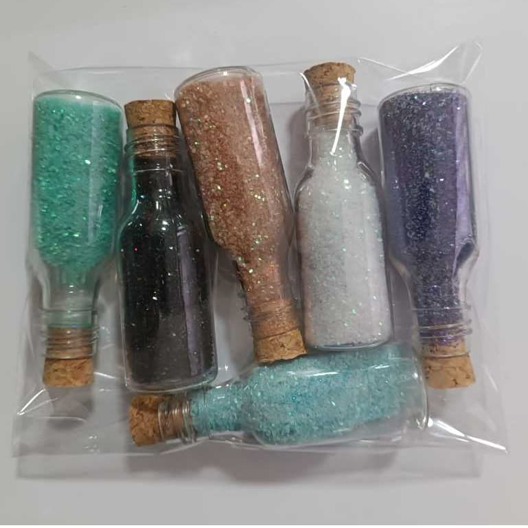 Kit Glitter - Glitters Variados para decoração em Biscuit e Artesanato - Pipoca Arteira