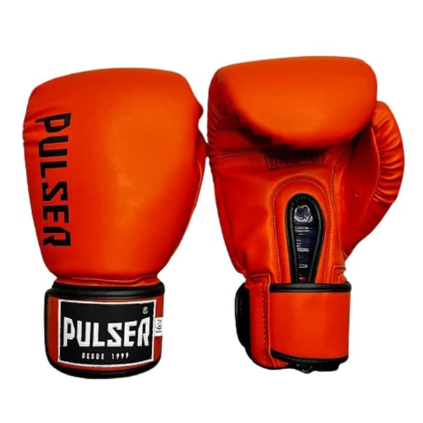 Luva Profissional Muay Thai Boxe Kickboxing MMA Laranja Pulser