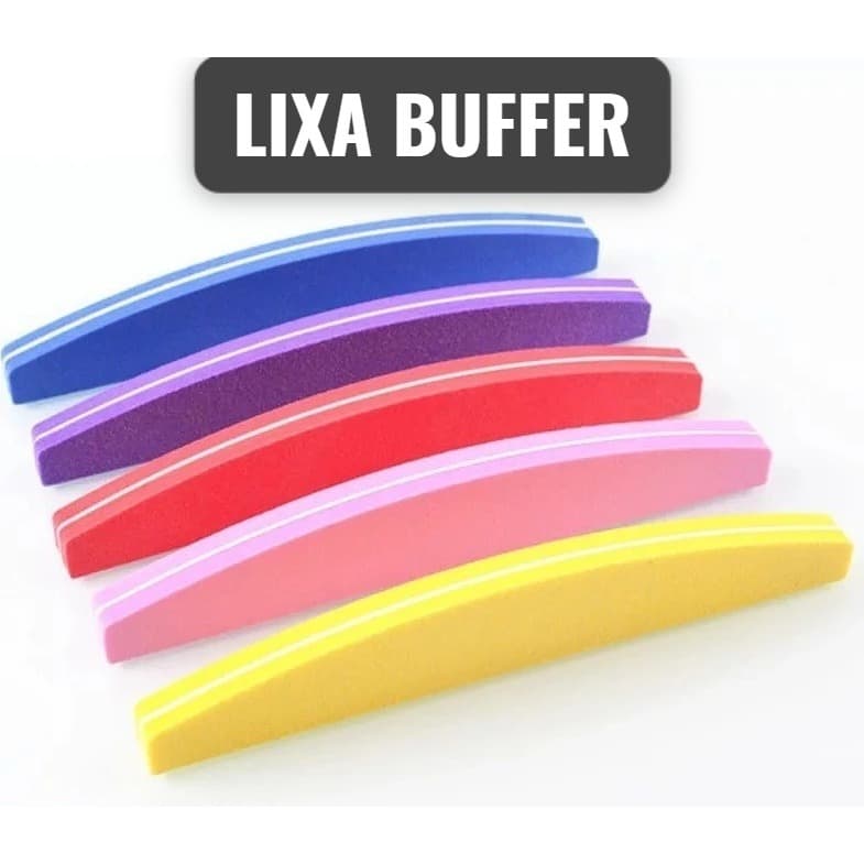 Lixa Buffer Bumerangue para unhas, Manicure, Unhas Gel, Fibra e Porcelana