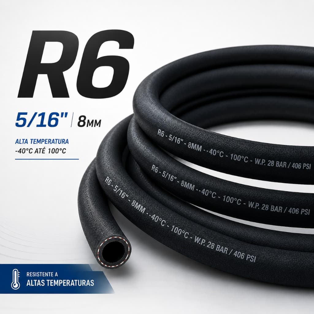 1 à 5 Metros Mangueira R6 Óleo Solvente 5/16 8mm Combustível Automotiva Carro Reforçada 28 BAR Preta
