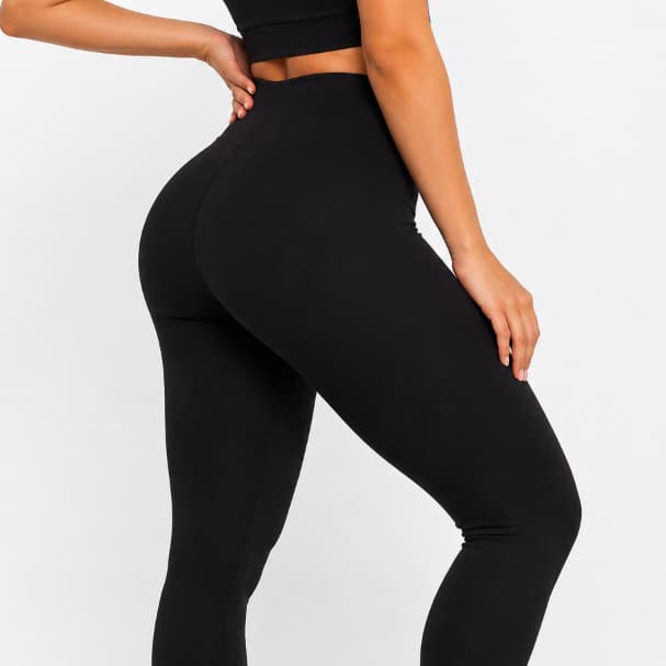 Kit 2 Leggings Femininas Academia Cintura Alta Confortável e Modeladora Leg