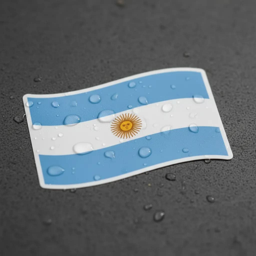 Kit 2 Adesivos Bandeira Argentina Vinil Prova D'água Carro