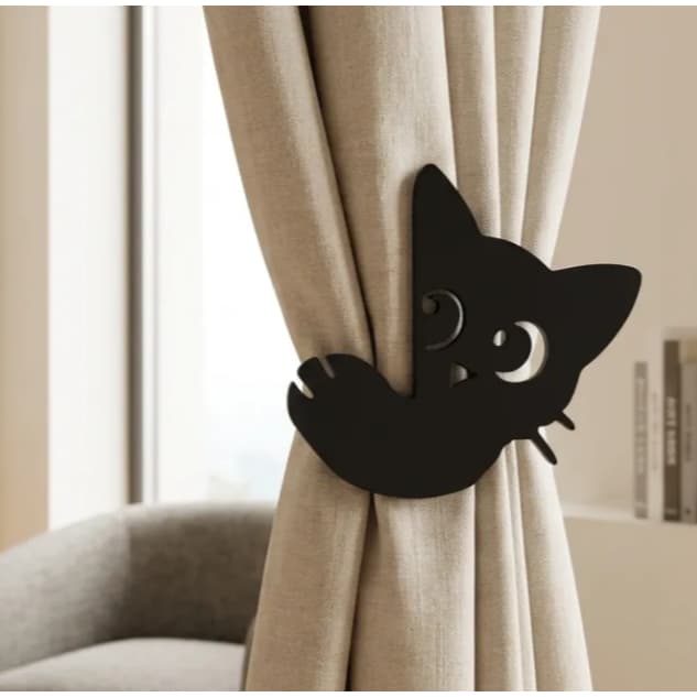 Prendedor de Cortina Gatinho Decorativo