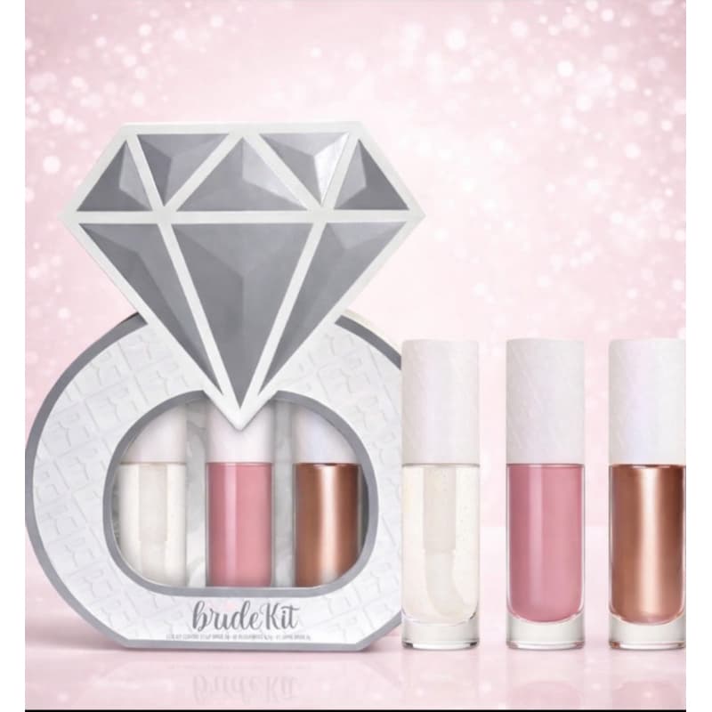 Kit Bride  Franciny  3 em 1 – Gloss Labial + Blush Líquido + Iluminador Glow | Maquiagem Completa
